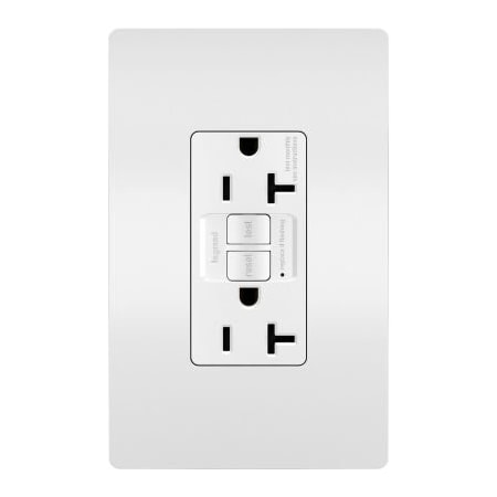 Legrand Legrand Radiant Self Test Receptacle, 20A, 125V, White 2097W